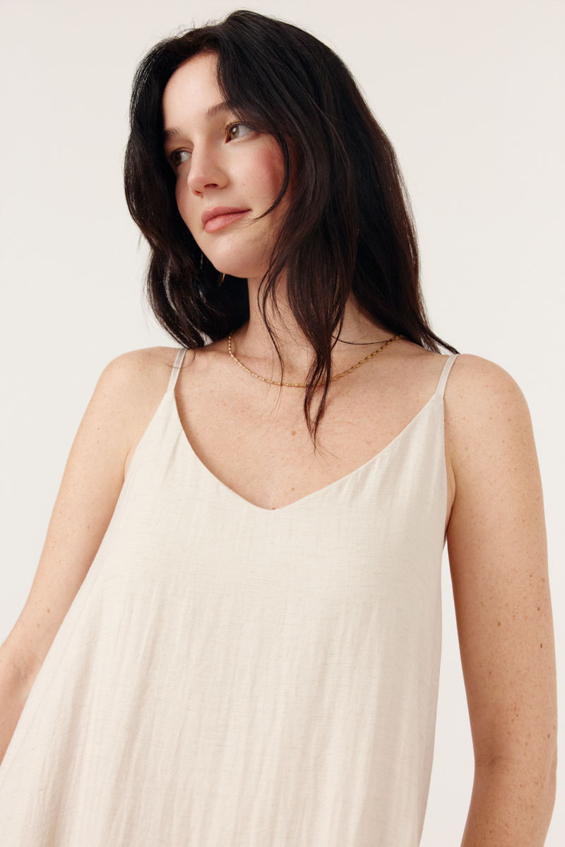 VESTIDO LARGO BROOKE COLOR BEIGE 2